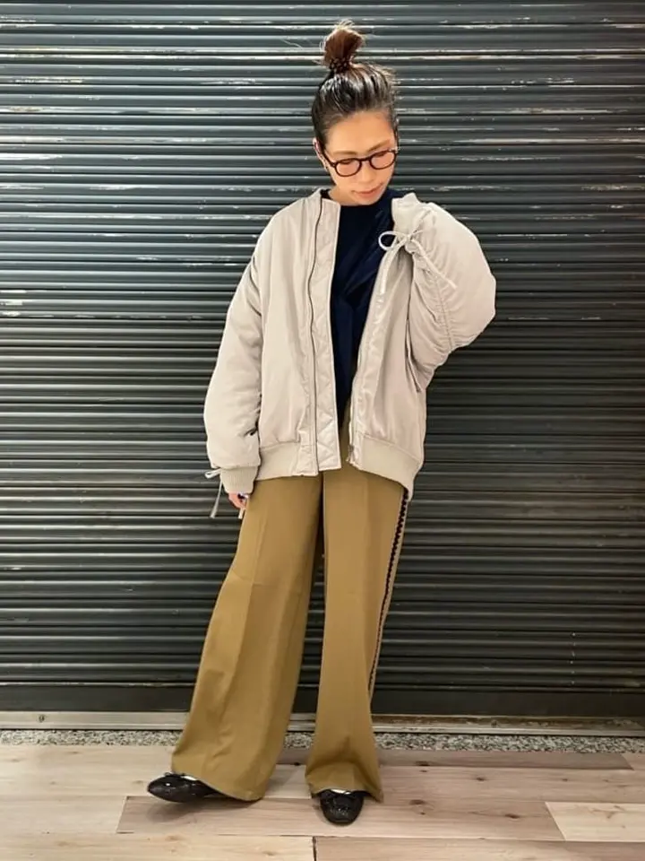 ELENCARE DUE サイド刺繍ラインパンツ/Green Parks（グリーン パークス