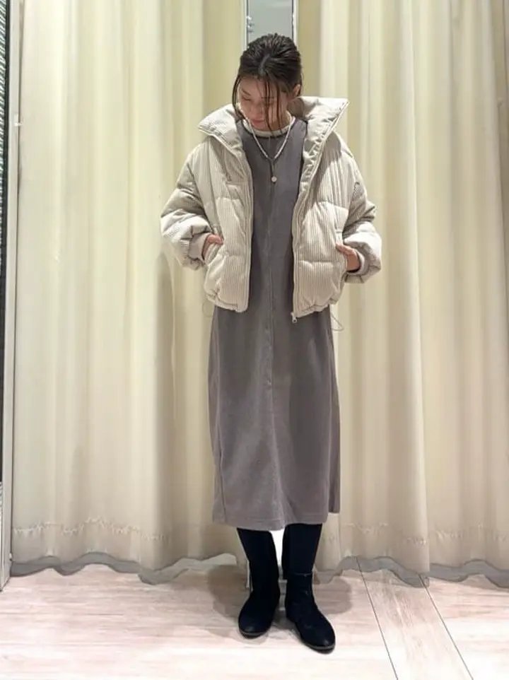 柄圧縮ポンチキーネックジャンスカ/Green Parks（グリーン パークス