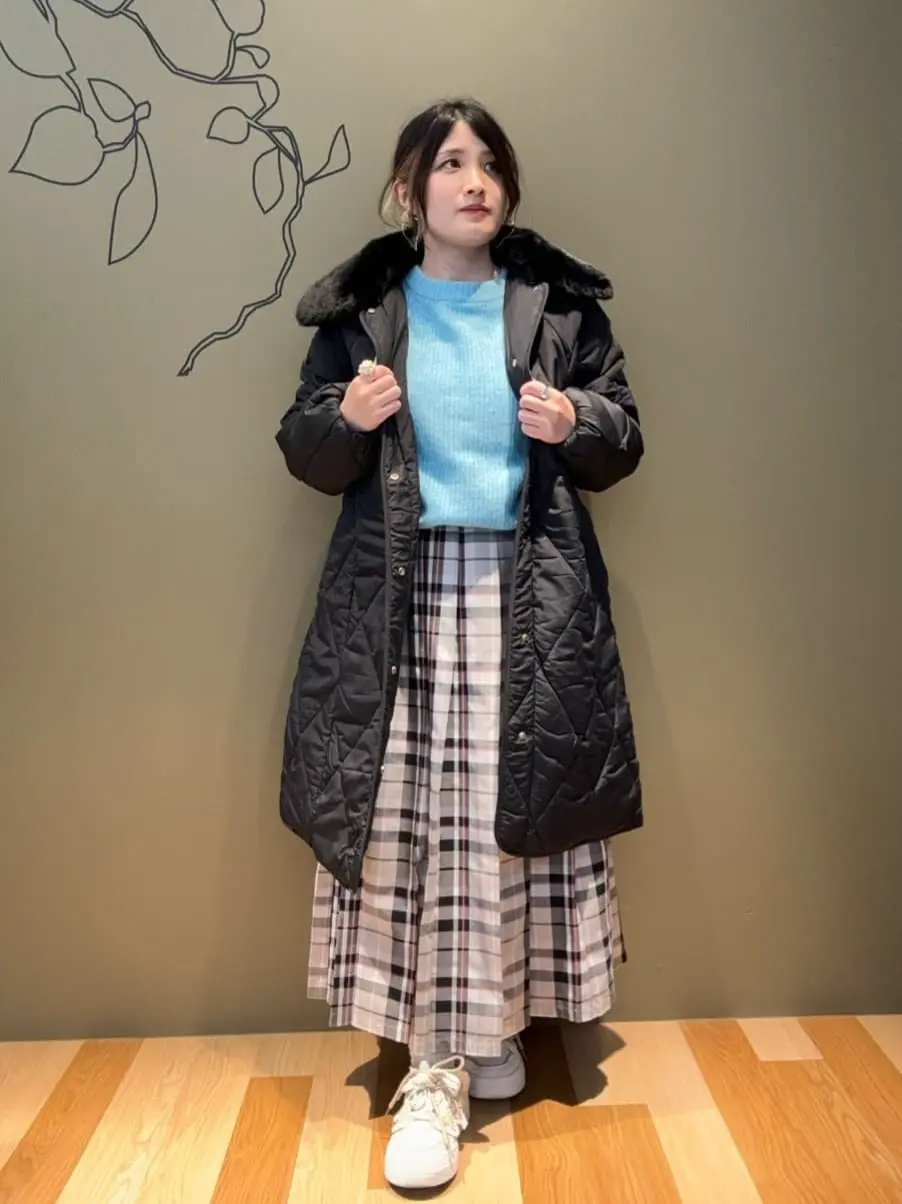 ファー衿ダイヤキルト中綿コート/Green Parks（グリーン パークス）の