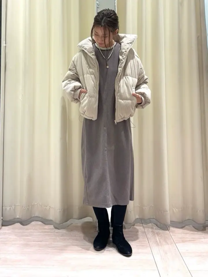 柄圧縮ポンチキーネックジャンスカ/Green Parks（グリーン パークス