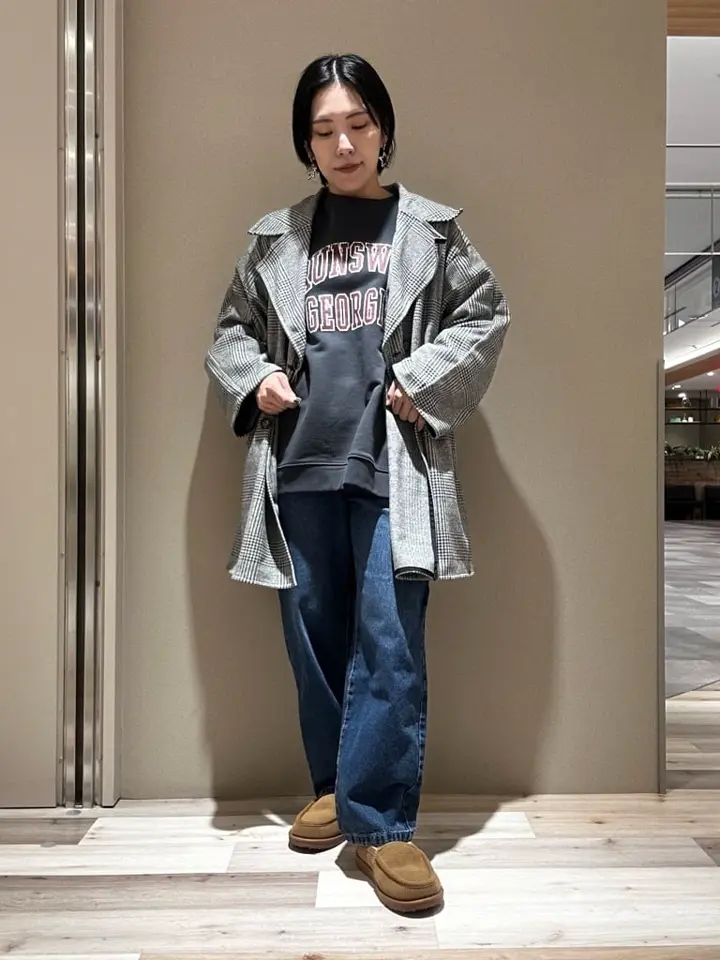 オーバージャケットコート(グレンチェック)/Green Parks（グリーン