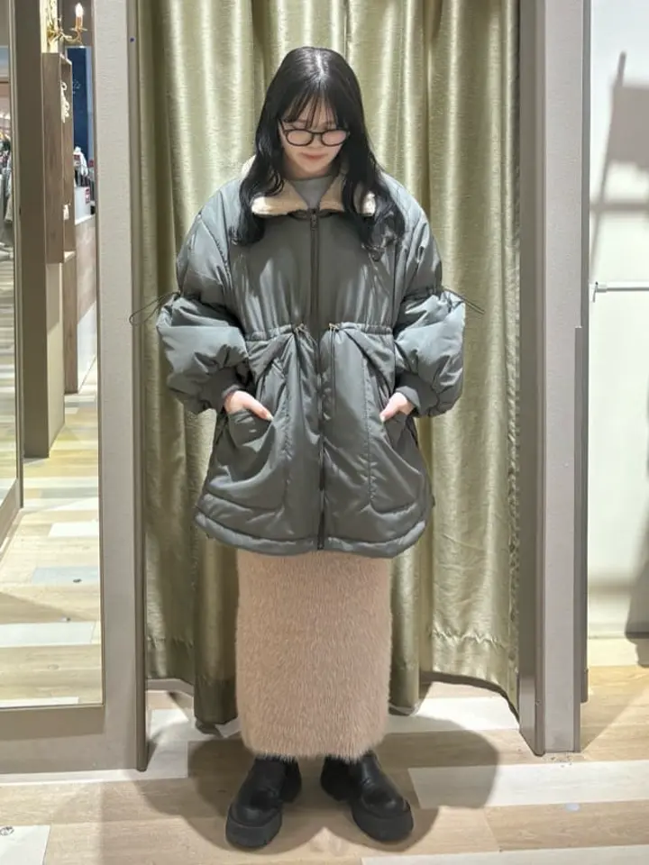 swing by 中綿スタンドカラーミリタリーコート/Green Parks（グリーン