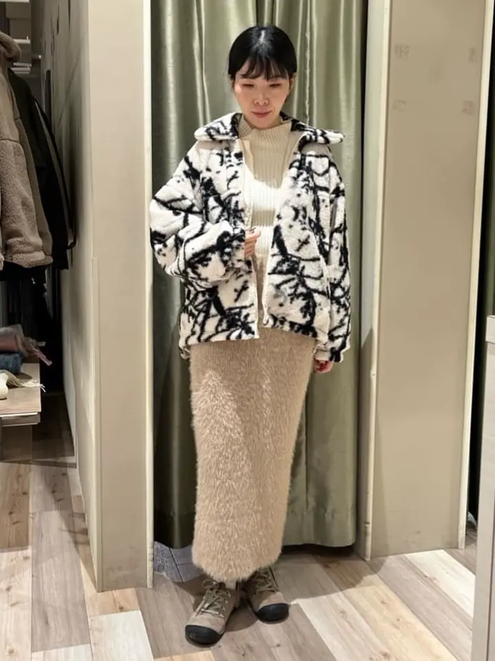 リバーシブルプリント柄ボアブルゾン/Green Parks（グリーン パークス