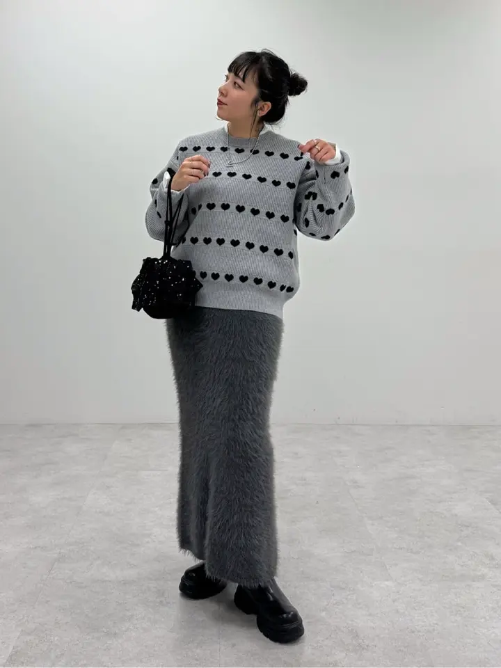 swing by ハートクルーネックニット/Green Parks（グリーン パークス