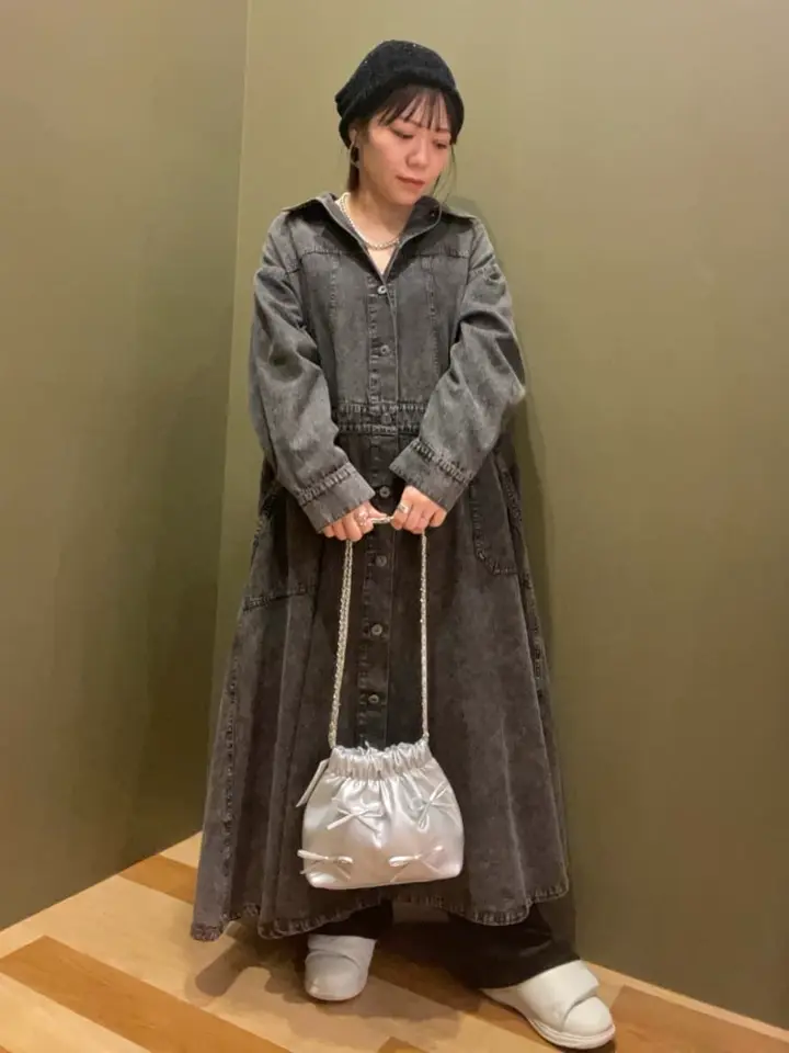 □ESCAR デニムロングジャケットワンピース/Green Parks（グリーン