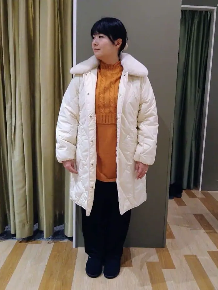 ファー衿ダイヤキルト中綿コート/Green Parks（グリーン パークス）の