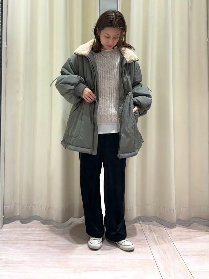 swing by 中綿スタンドカラーミリタリーコート/Green Parks（グリーン