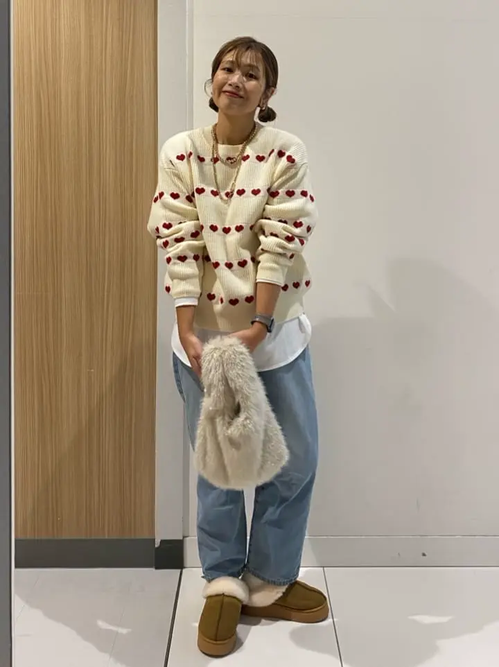 swing by ハートクルーネックニット/Green Parks（グリーン パークス