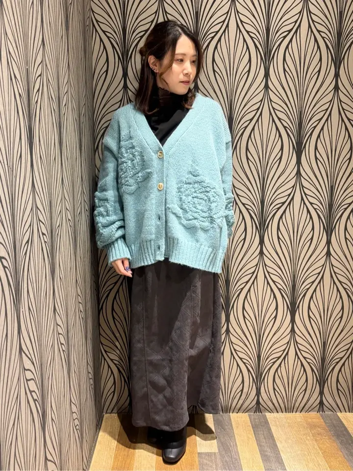 swing by バラ柄ニットカーディガン/Green Parks（グリーン パークス