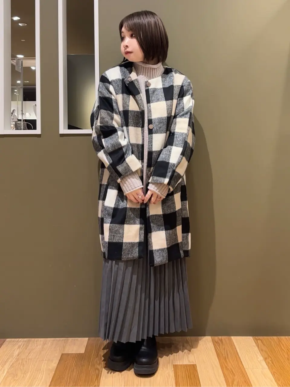 ▼希少✨サリースコット【9】ボーダー 北欧柄 花総柄 ノーカラージャケットコート ▽希少✨サリースコット【9】ボーダー 北欧柄 花総柄 ノーカラー