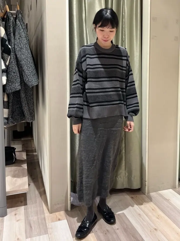 ランダムボーダーニットプルオーバー/Green Parks（グリーン パークス