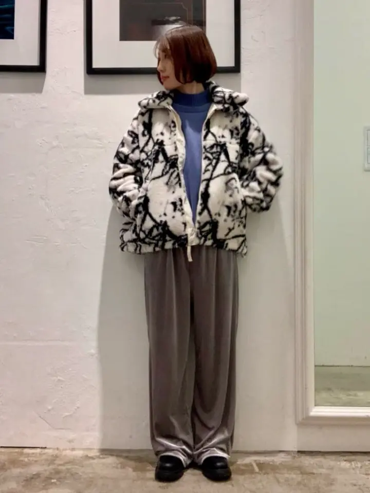 リバーシブルプリント柄ボアブルゾン/Green Parks（グリーン パークス