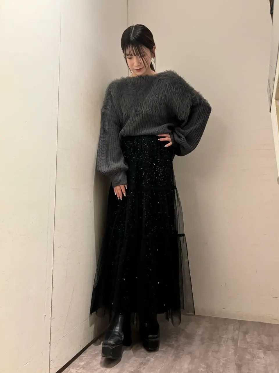 Petit Fleur シャギーキリカエニット/Green Parks（グリーン パークス