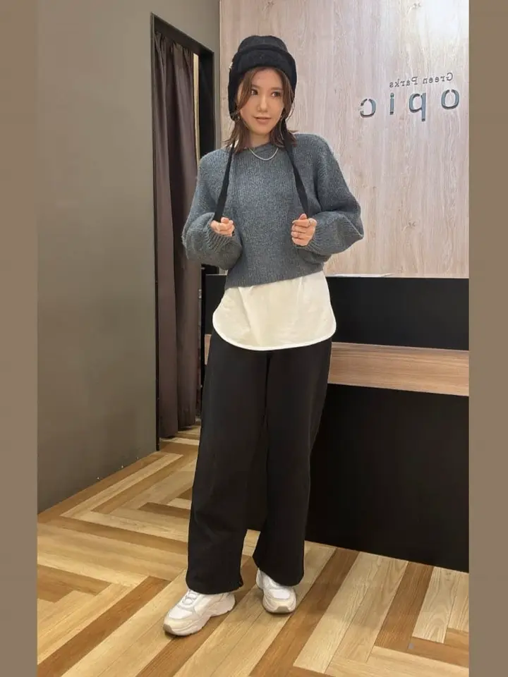 ≪USED≫タック入り裏起毛スウェットパンツ/Green Parks（グリーン