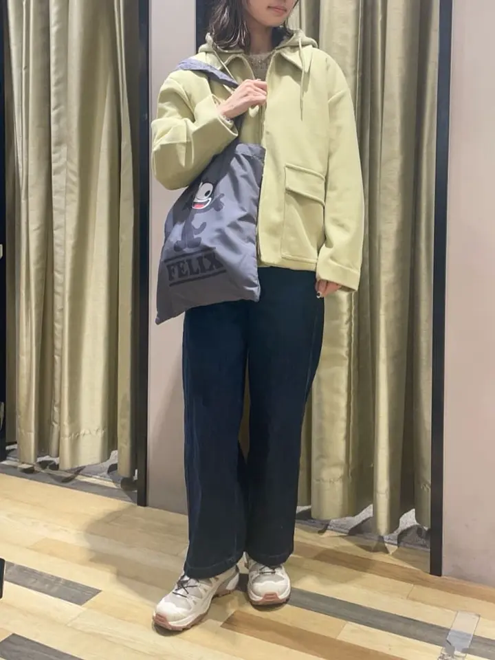 2WAYニットフードウールライクジャケット/Green Parks（グリーン