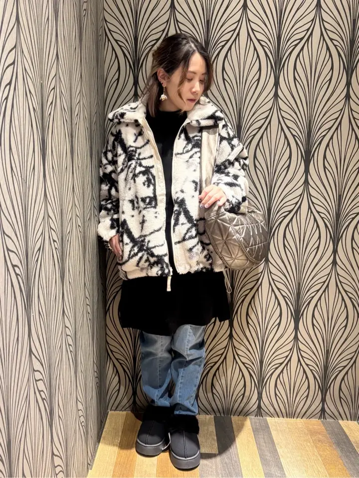 リバーシブルプリント柄ボアブルゾン/Green Parks（グリーン パークス