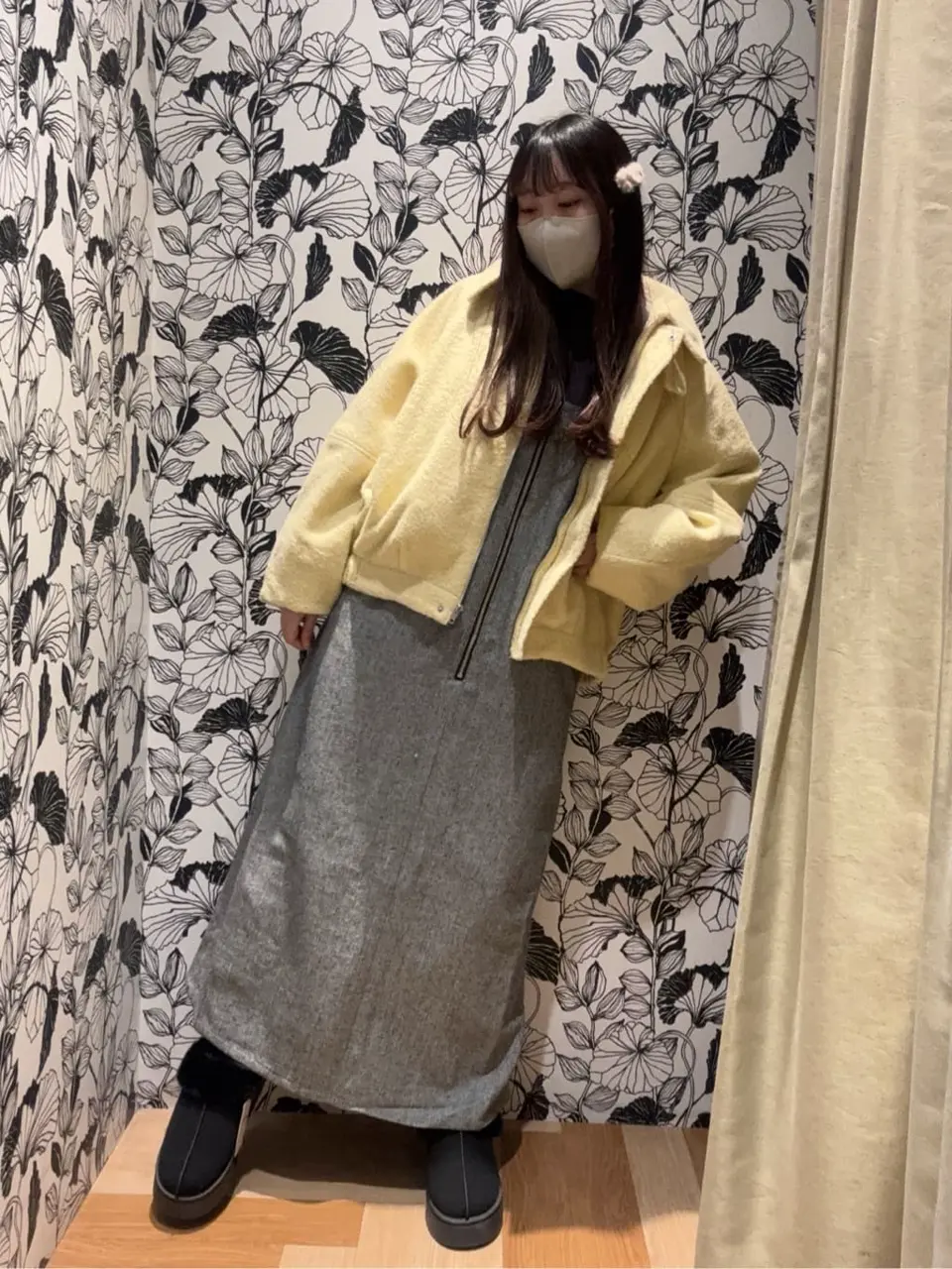 ELENCARE DUE ツイードZIPUPジャンスカ/Green Parks（グリーン