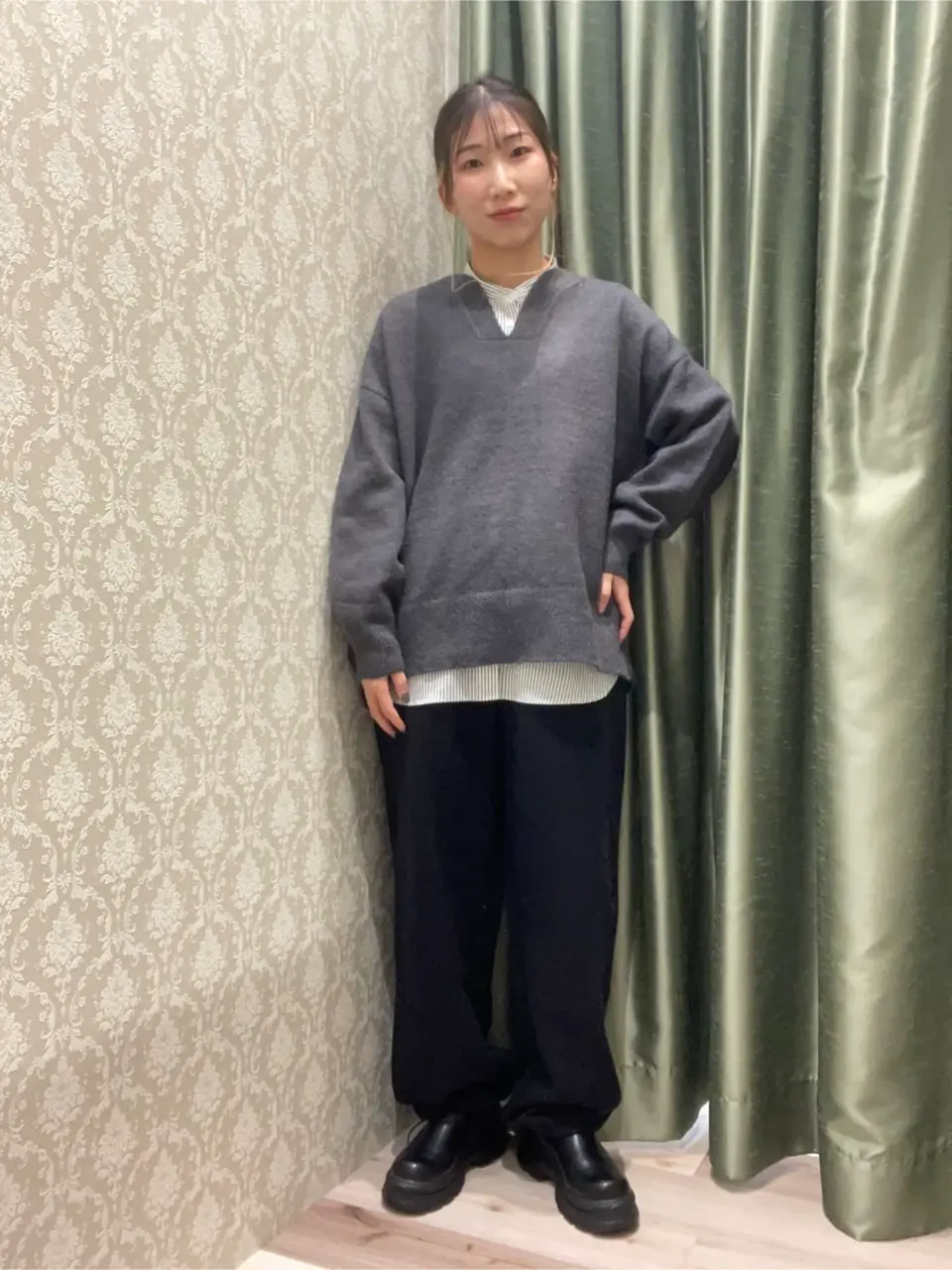 ウエスト配色切替スウェットパンツ/Green Parks（グリーン パークス