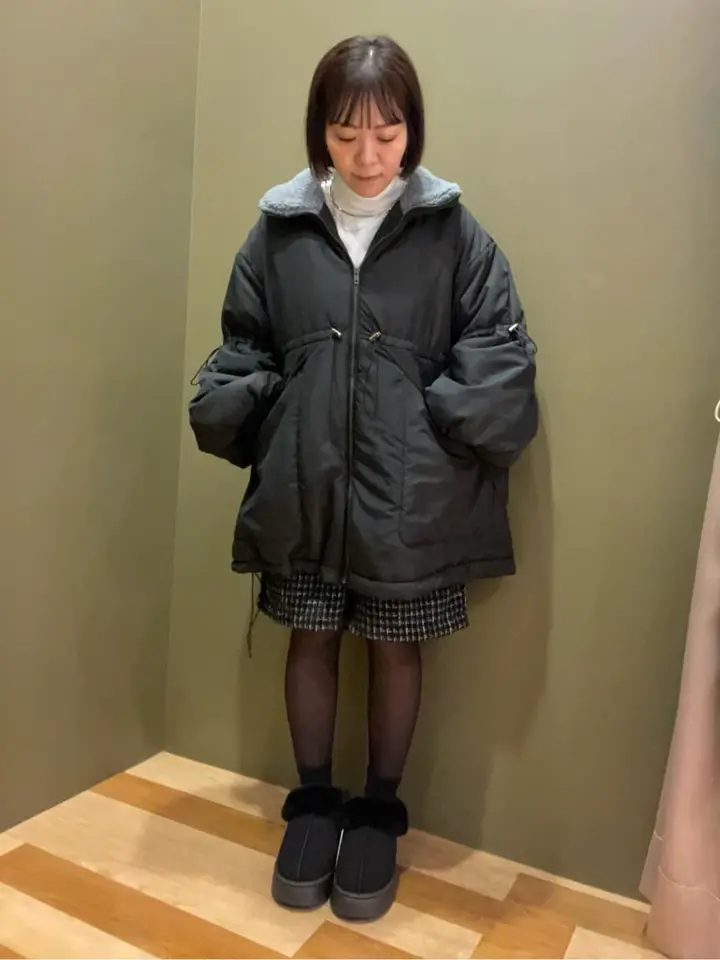 swing by 中綿スタンドカラーミリタリーコート/Green Parks（グリーン