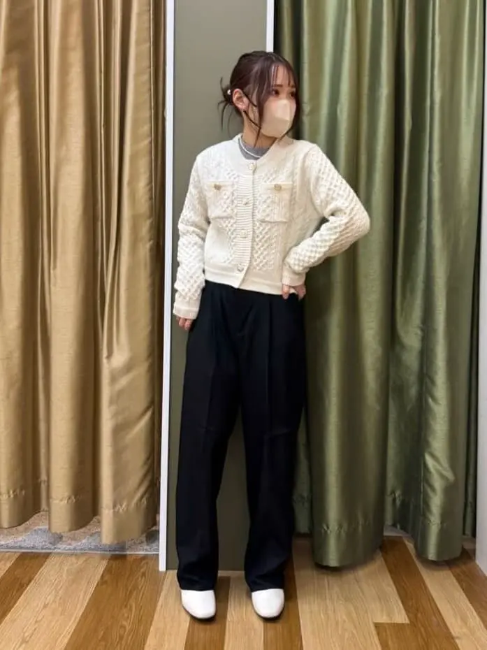 swing by フリルハイネックリブニット/Green Parks（グリーン パークス