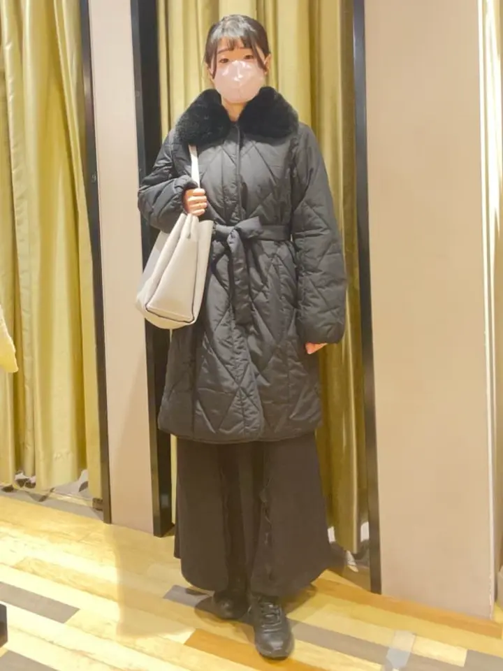 ファー衿ダイヤキルト中綿コート/Green Parks（グリーン パークス）の