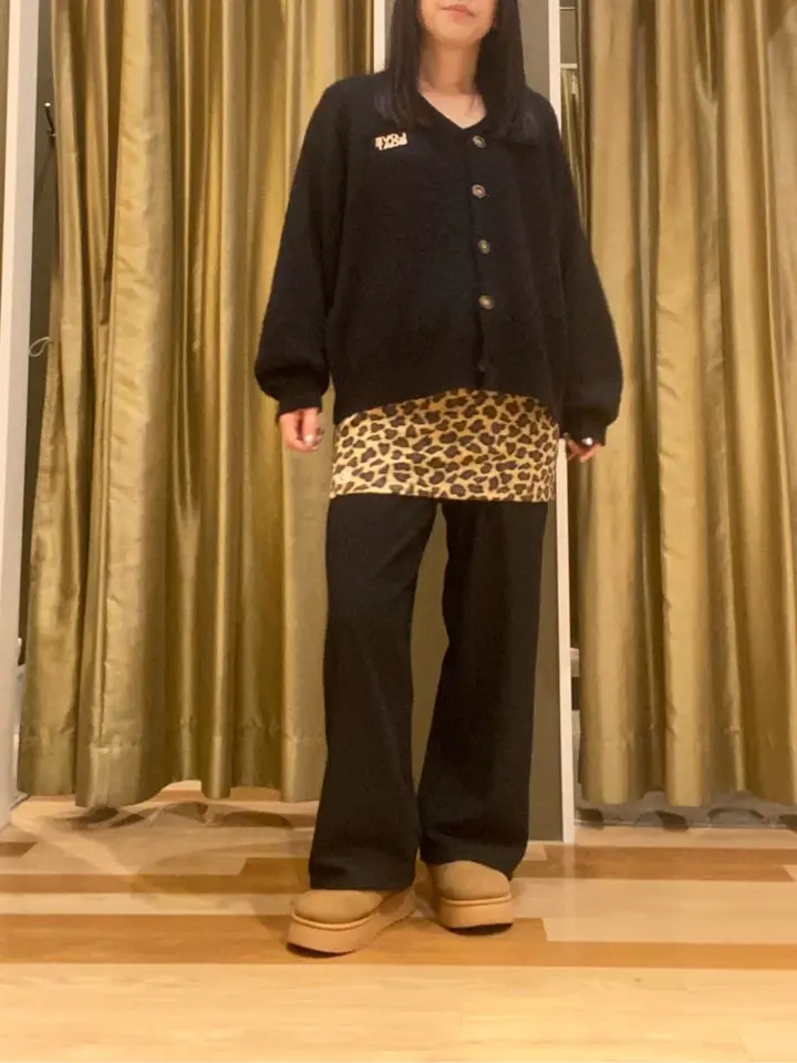 □LOVEBOAT ロゴ刺繍ニットカーディガン/Green Parks（グリーン