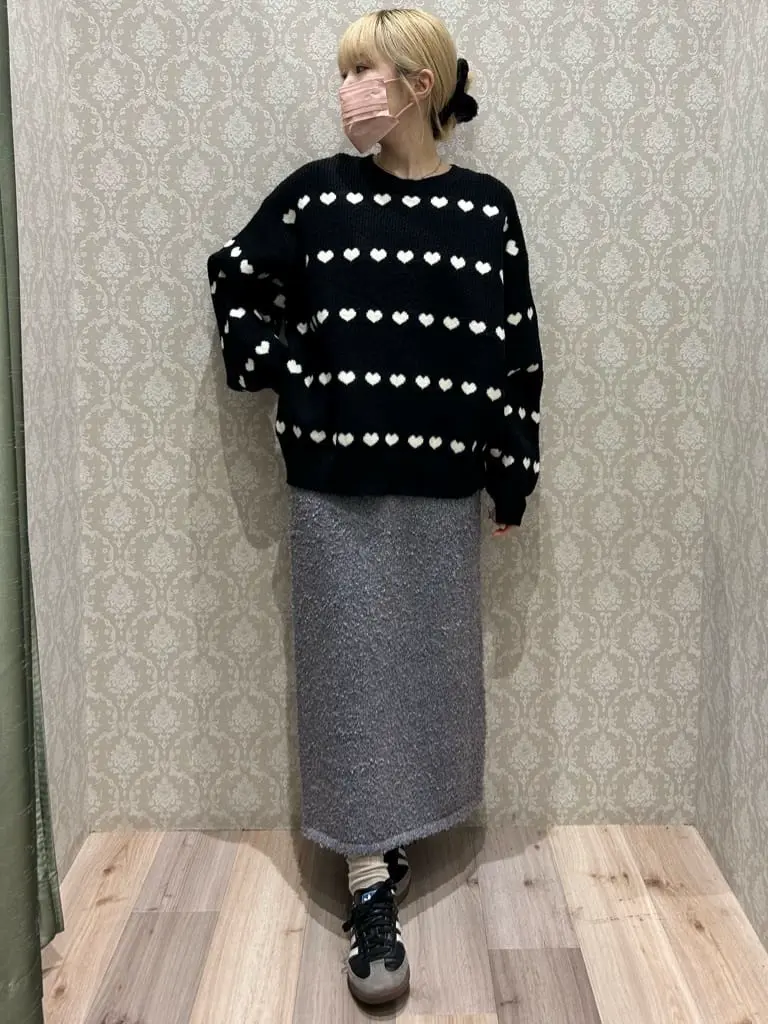 ♡ページ!!!!!!!!!! swing by ハートクルーネックニット/Green Parks（グリーン パークス