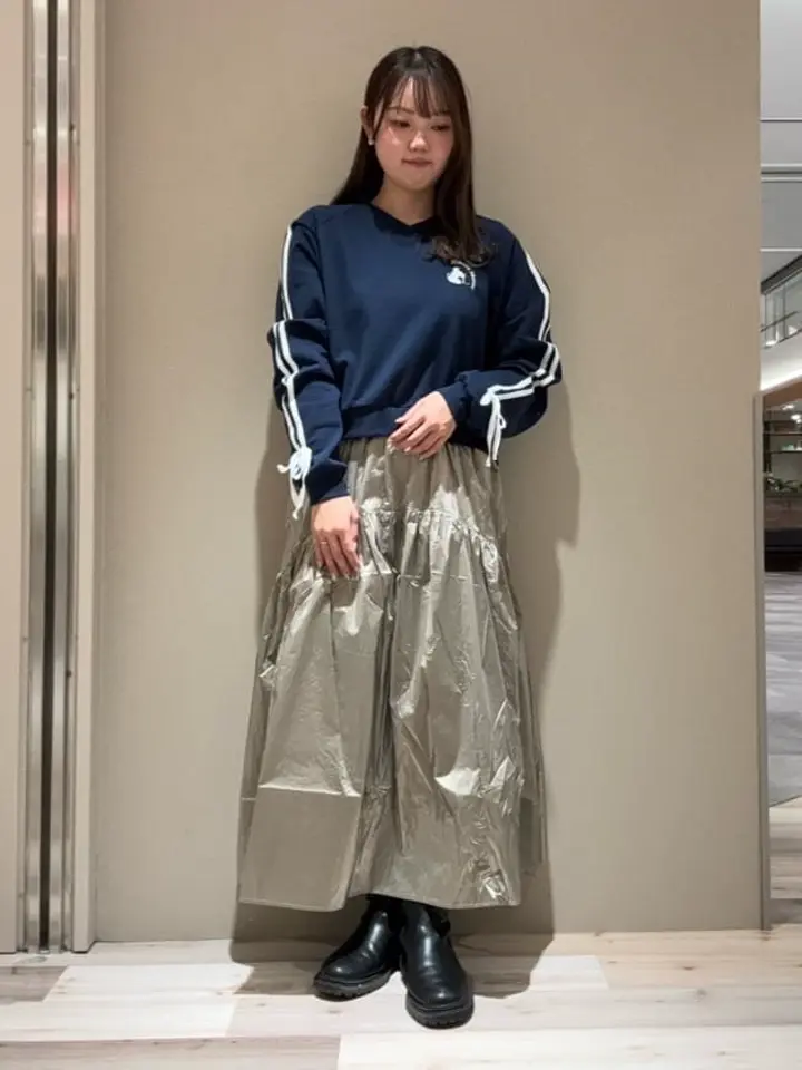 ミッキー＆フレンズ/袖リボンショートプルオーバー/Green Parks