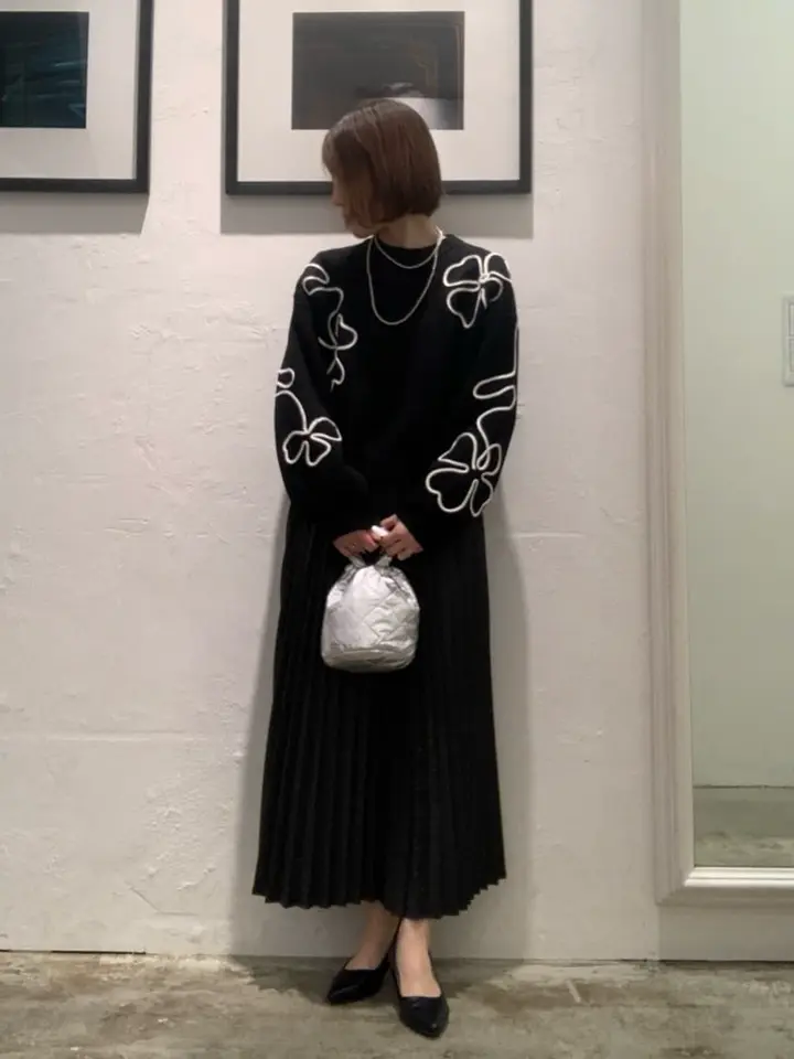 ELENCARE DUE コード刺繍花柄ニット/Green Parks（グリーン パークス