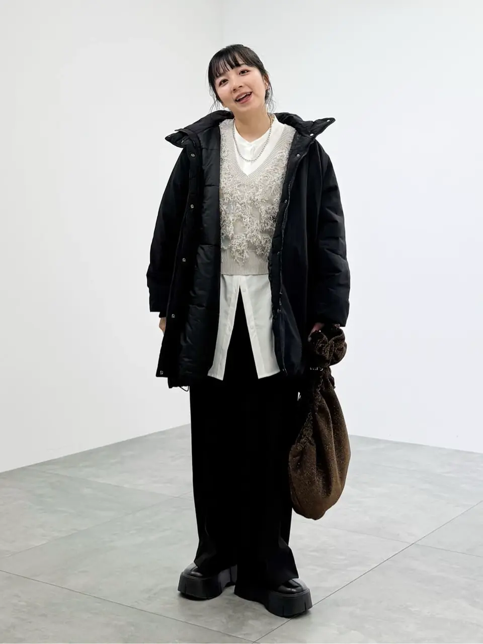 フリンジニットベスト/Green Parks（グリーン パークス）のベスト