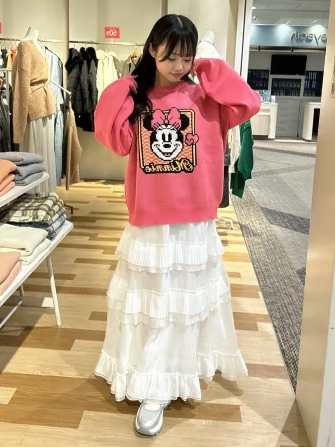 ミッキー＆フレンズ/ジャガードニットプルオーバー/Green Parks