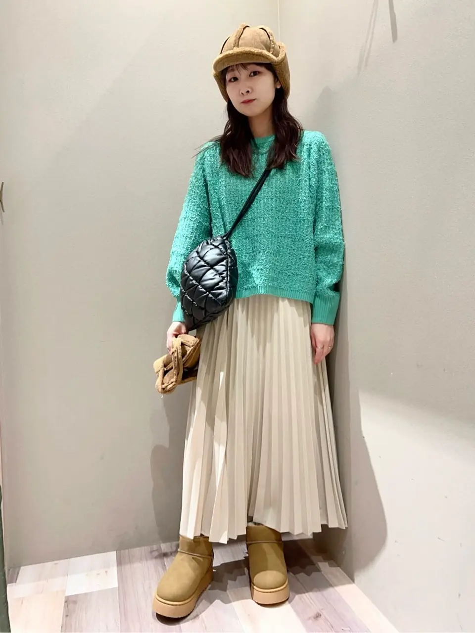 ムートンフライトキャップ/Green Parks（グリーン パークス）のハット