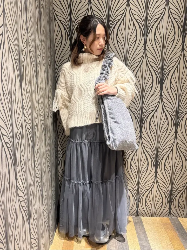 ELENCARE DUE ハイブリットティアードスカート/Green Parks（グリーン