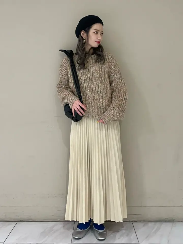 mixラメショートニットプルオーバー/Green Parks（グリーン