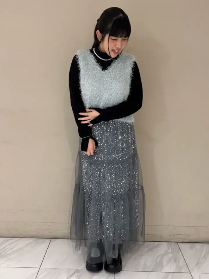 Vネックフサフサベスト/Green Parks（グリーン パークス）のベスト