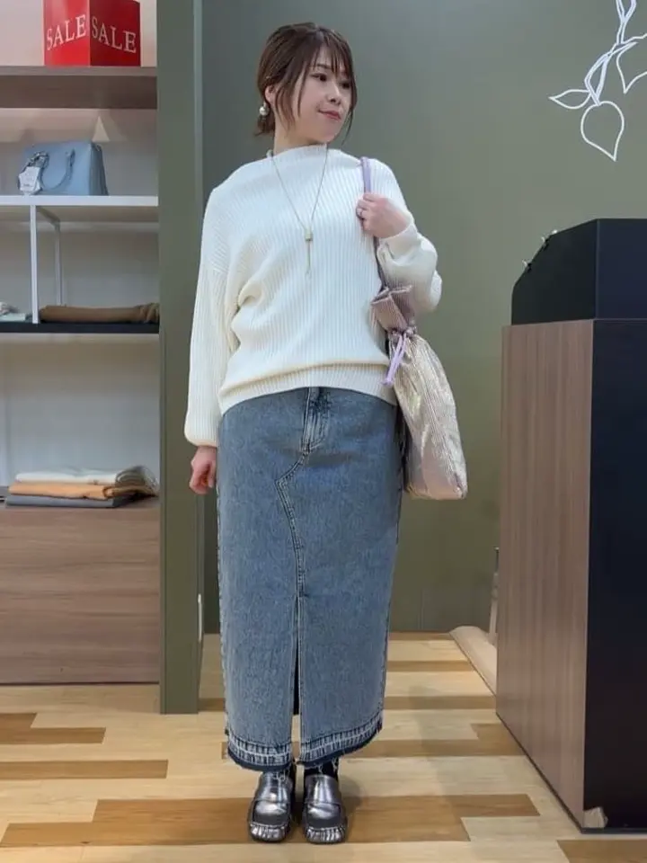 swing by ボトルネックカラーニット/Green Parks（グリーン パークス