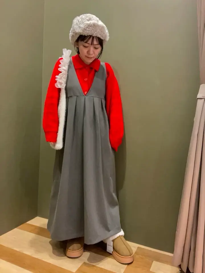 QUON フリルニットワンショルダー/Green Parks（グリーン パークス）の