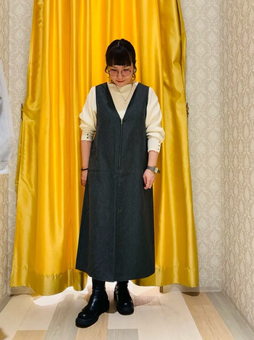 プランシー　ジャンパースカート 前後2WAYハーフZIPジャンパースカート/Green Parks（グリーン パークス