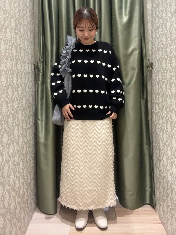 swing by ハートクルーネックニット/Green Parks（グリーン パークス