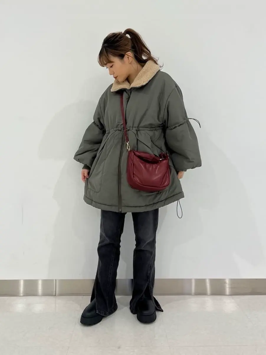 swing by 中綿スタンドカラーミリタリーコート/Green Parks（グリーン
