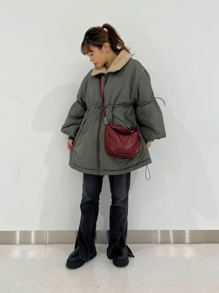 swing by 中綿スタンドカラーミリタリーコート/Green Parks（グリーン