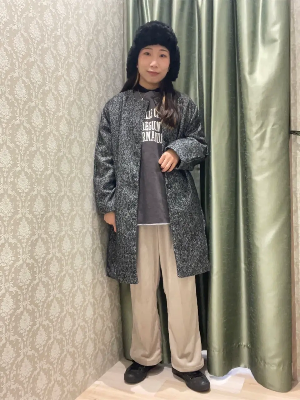 □CONTROL FREAKフェイクボアフライトキャップ/Green Parks（グリーン