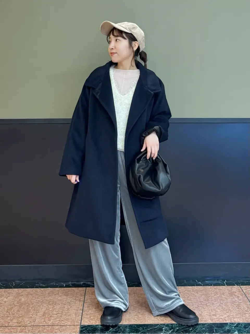 blueingreen　リネンロングコート　インディゴ　藍染 コットンパッチ藍染めコート｜マライカ公式通販