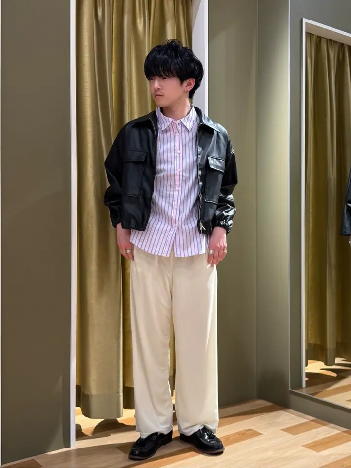 ミッキー＆フレンズ/ストライプシャツ/Green Parks（グリーン パークス