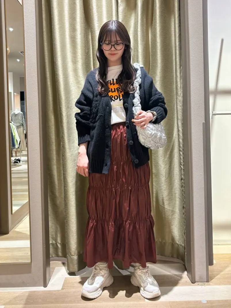 swing by バラ柄ニットカーディガン/Green Parks（グリーン パークス