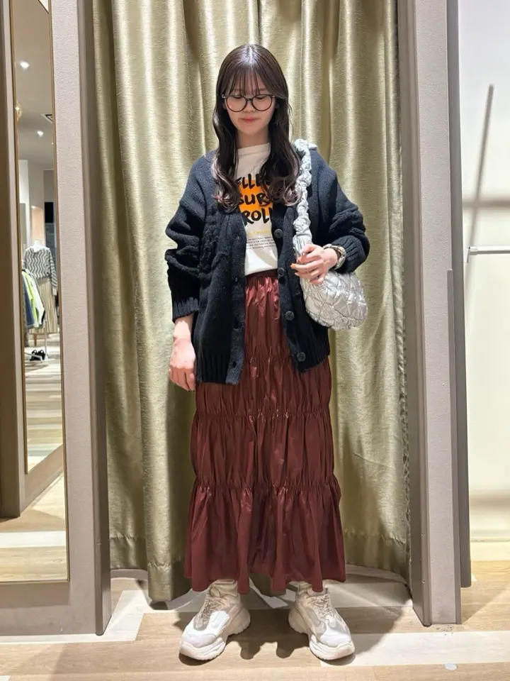 swing by バラ柄ニットカーディガン/Green Parks（グリーン パークス