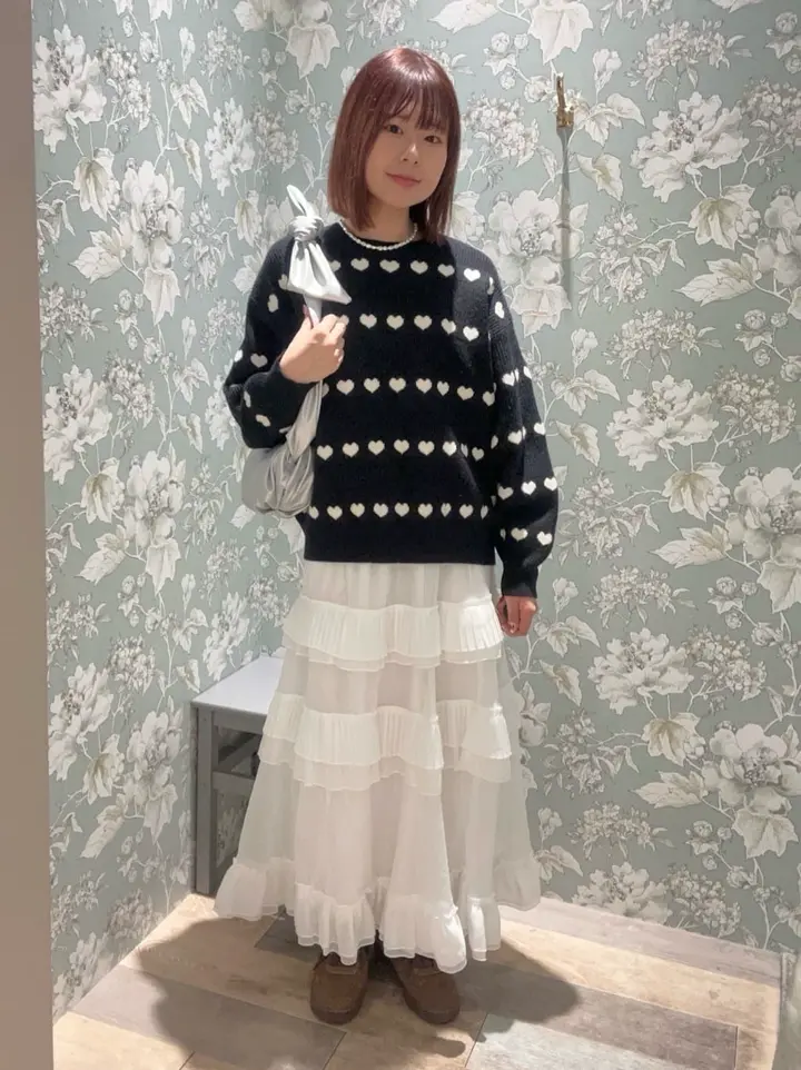 swing by ハートクルーネックニット/Green Parks（グリーン パークス