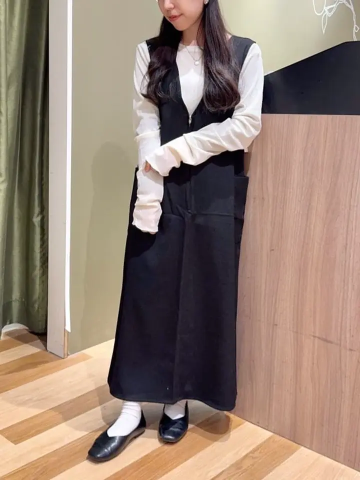 前後2WAYハーフZIPジャンパースカート/Green Parks（グリーン パークス