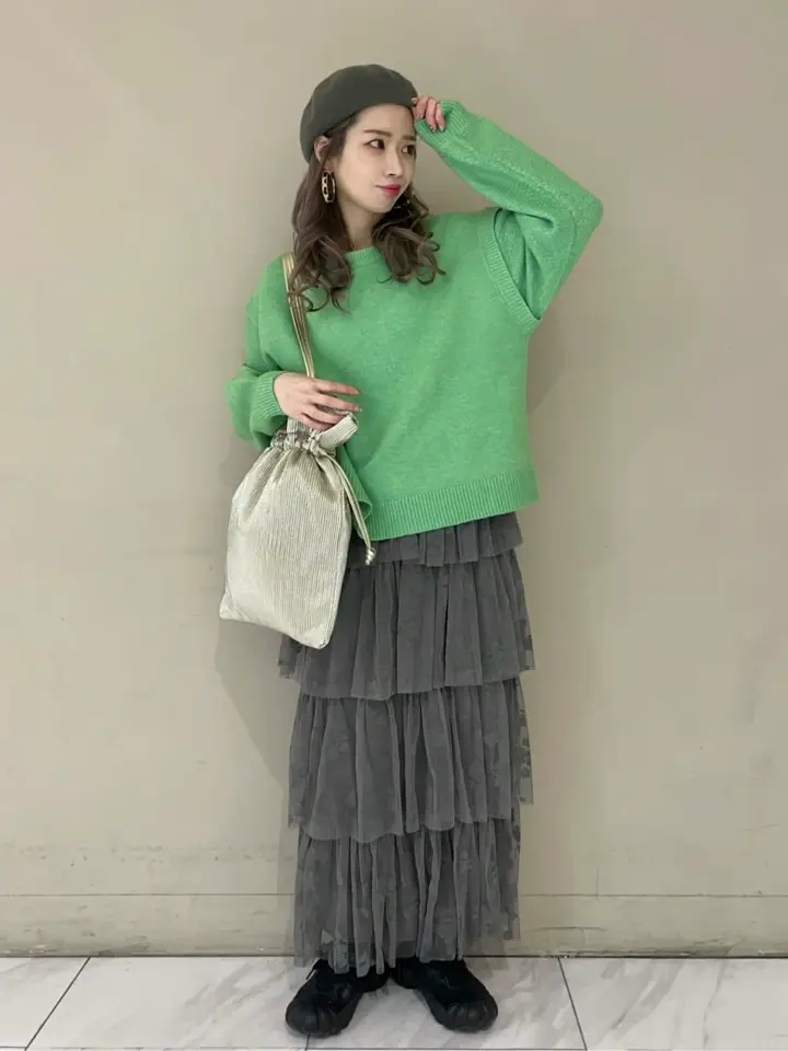 ELENCARE DUE フロッキーptチュールスカート/Green Parks（グリーン