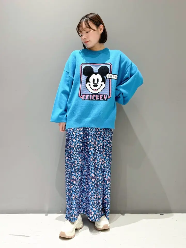 ミッキー＆フレンズ/ジャガードキャミワンピース/Green Parks